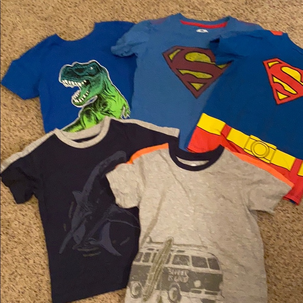 Lot of 5 boys size 5T tshirts
